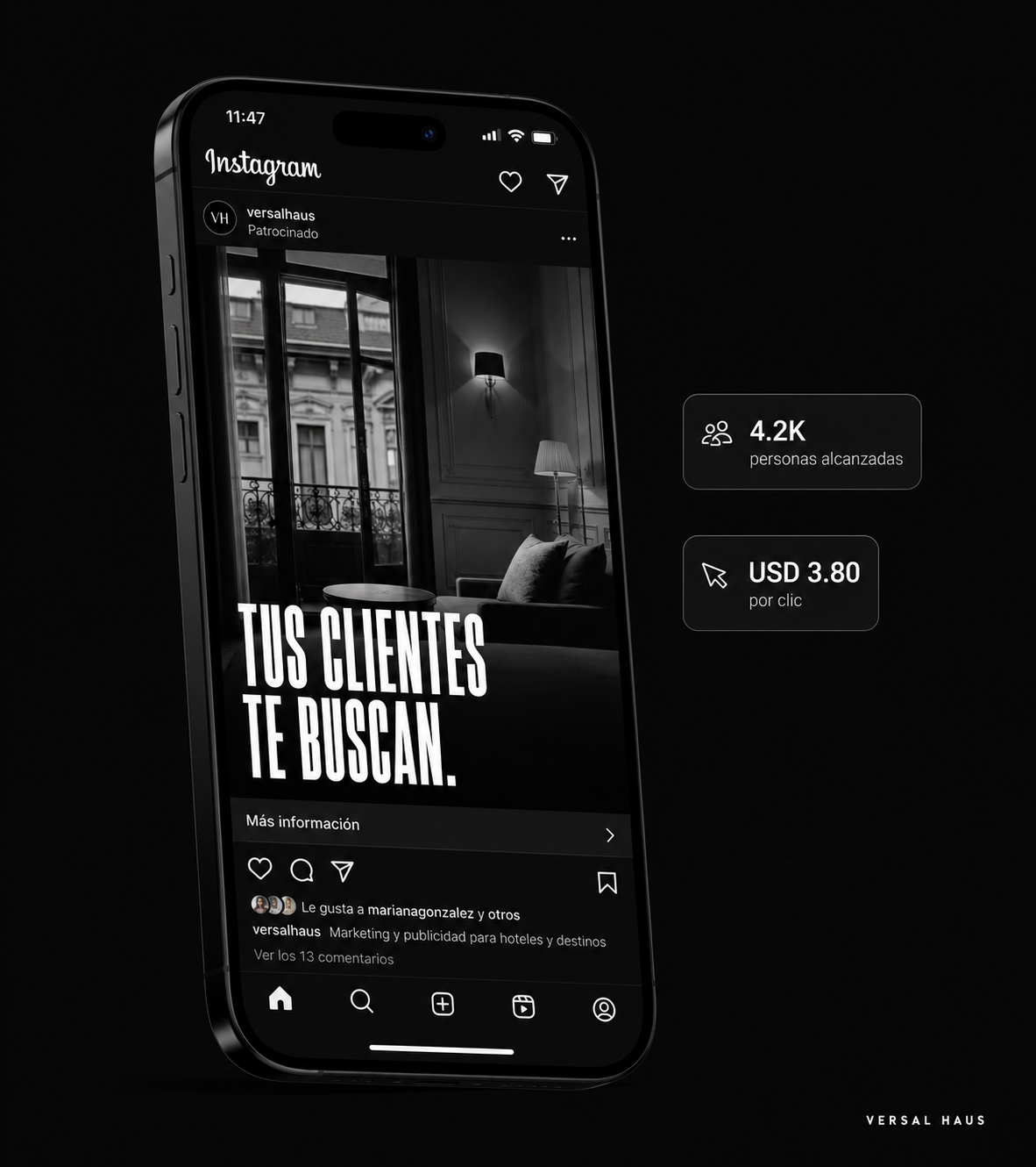 Ejemplo de publicidad en Instagram para turismo
